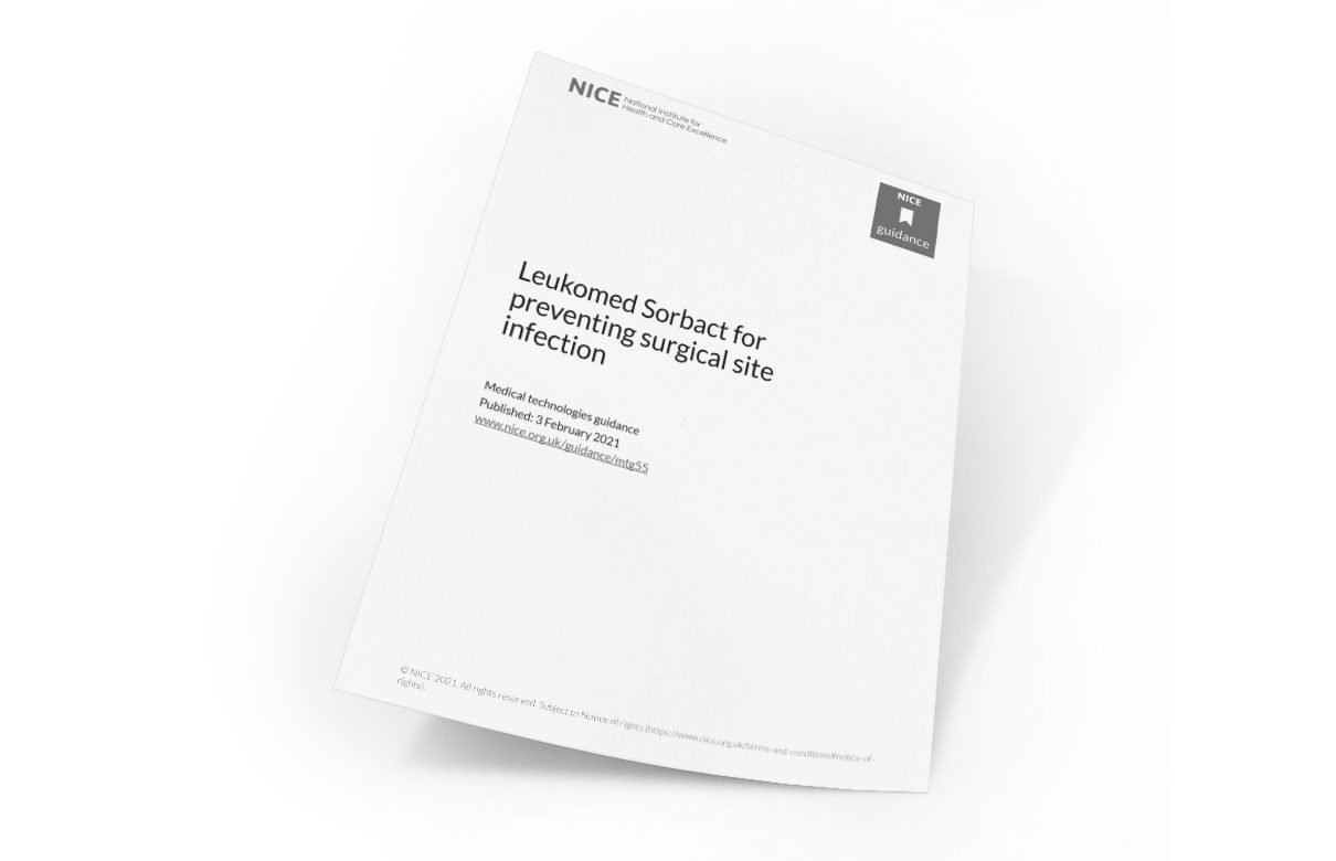 Forside til NICE medisinteknisk veiledningsdokument mtg55.
